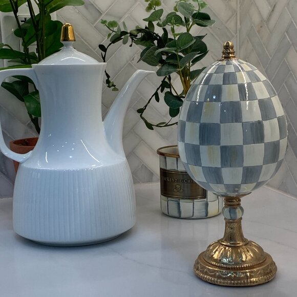 MacKenzie-Childs Touch of Pink Bunny Treasure Egg - Picture 12 of 16